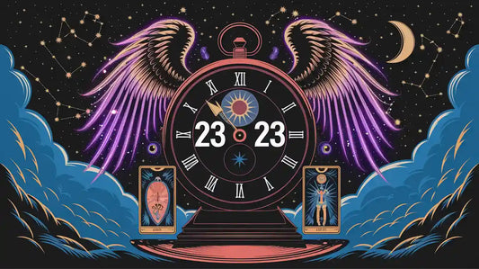 L’heure miroir 23h23 : sa signification, son interprétation, sa numérologie, son ange et son arcane du tarot de Marseille de correspondance.