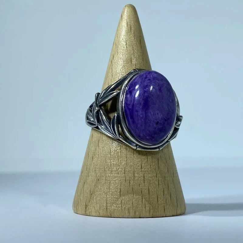 Bague en Charoïte Argent S925 (grande taille)  #5