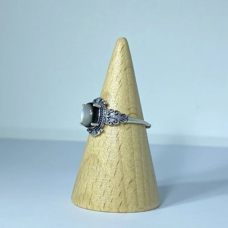 Bague en Obsidienne Œil Céleste Argent S925