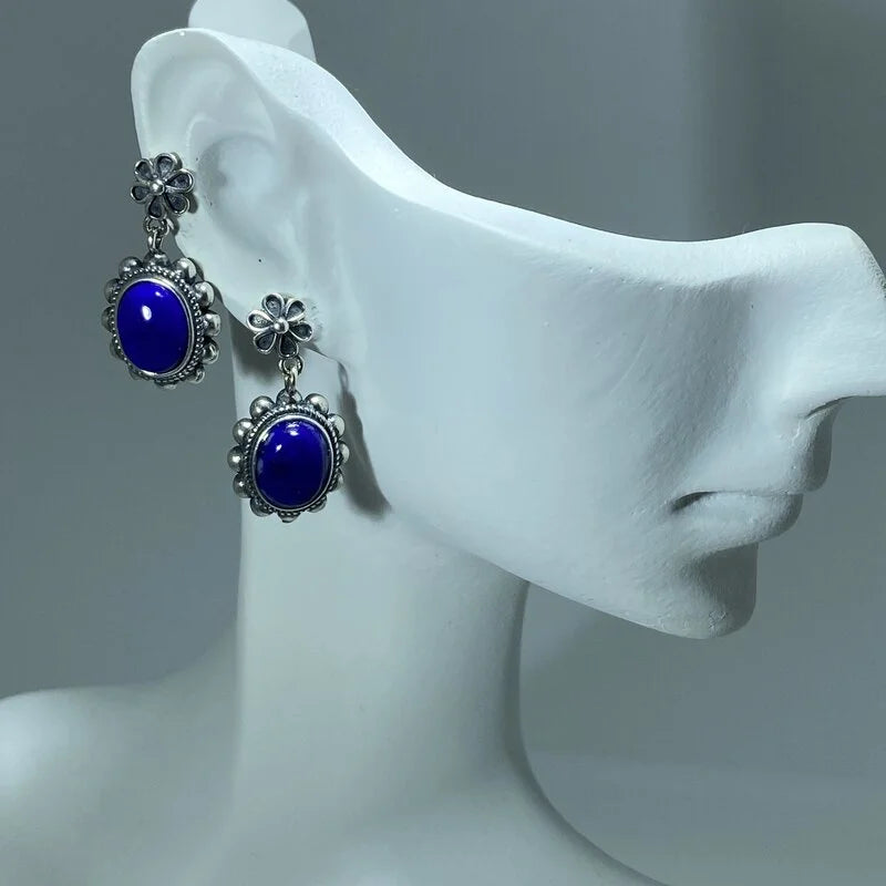 Boucle d'oreille en Lapis Lazuli Argent S925