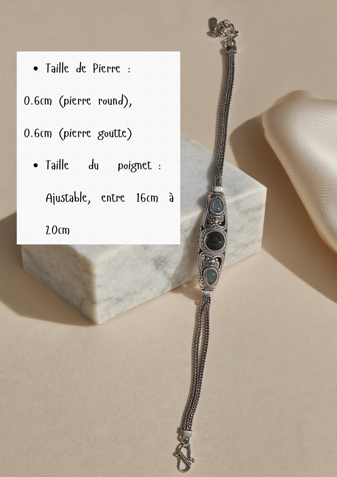 Bracelet en Opale Argent S925 #2