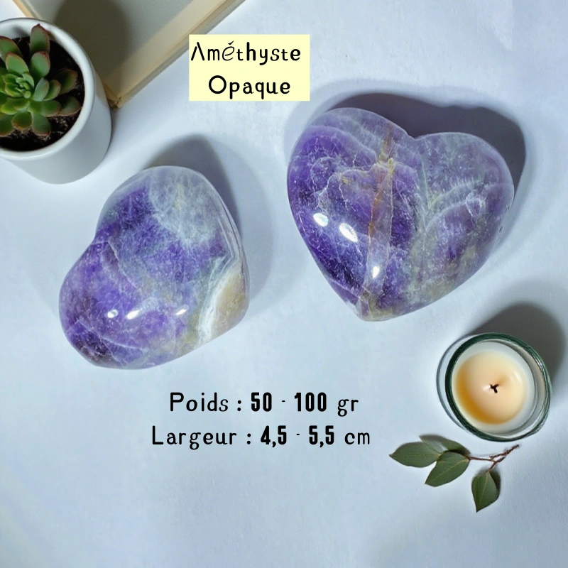 Cœur en Améthyste (Transparente / Opaque)