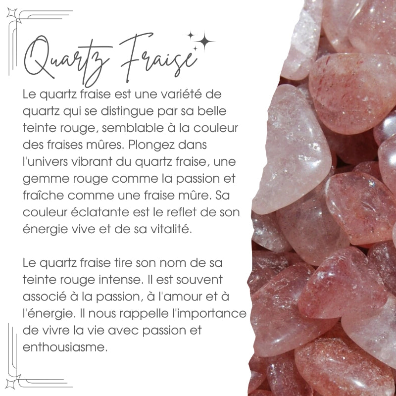 Cœur en Quartz Fraise