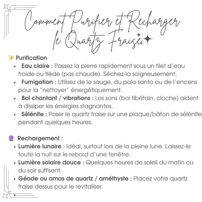 Cœur en Quartz Fraise