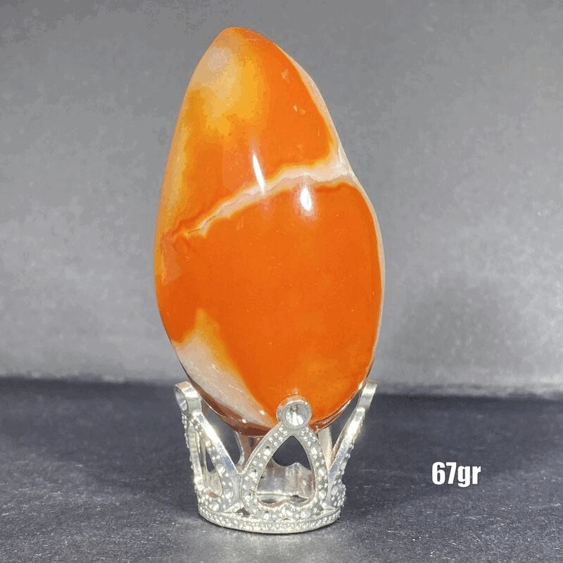 Géode Cornaline en forme d'Œuf (50-100gr)