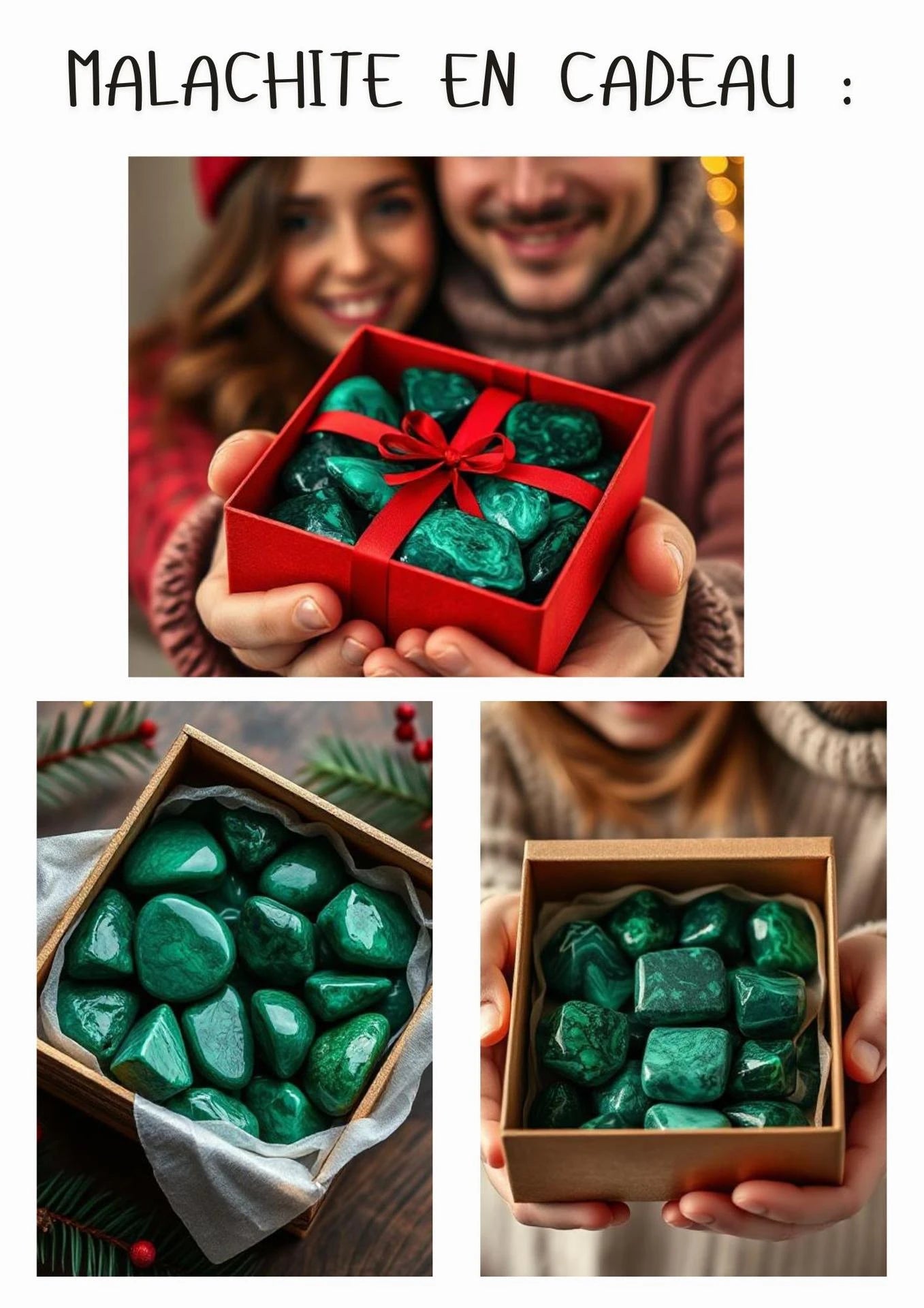 Malachite Pierre Roulée