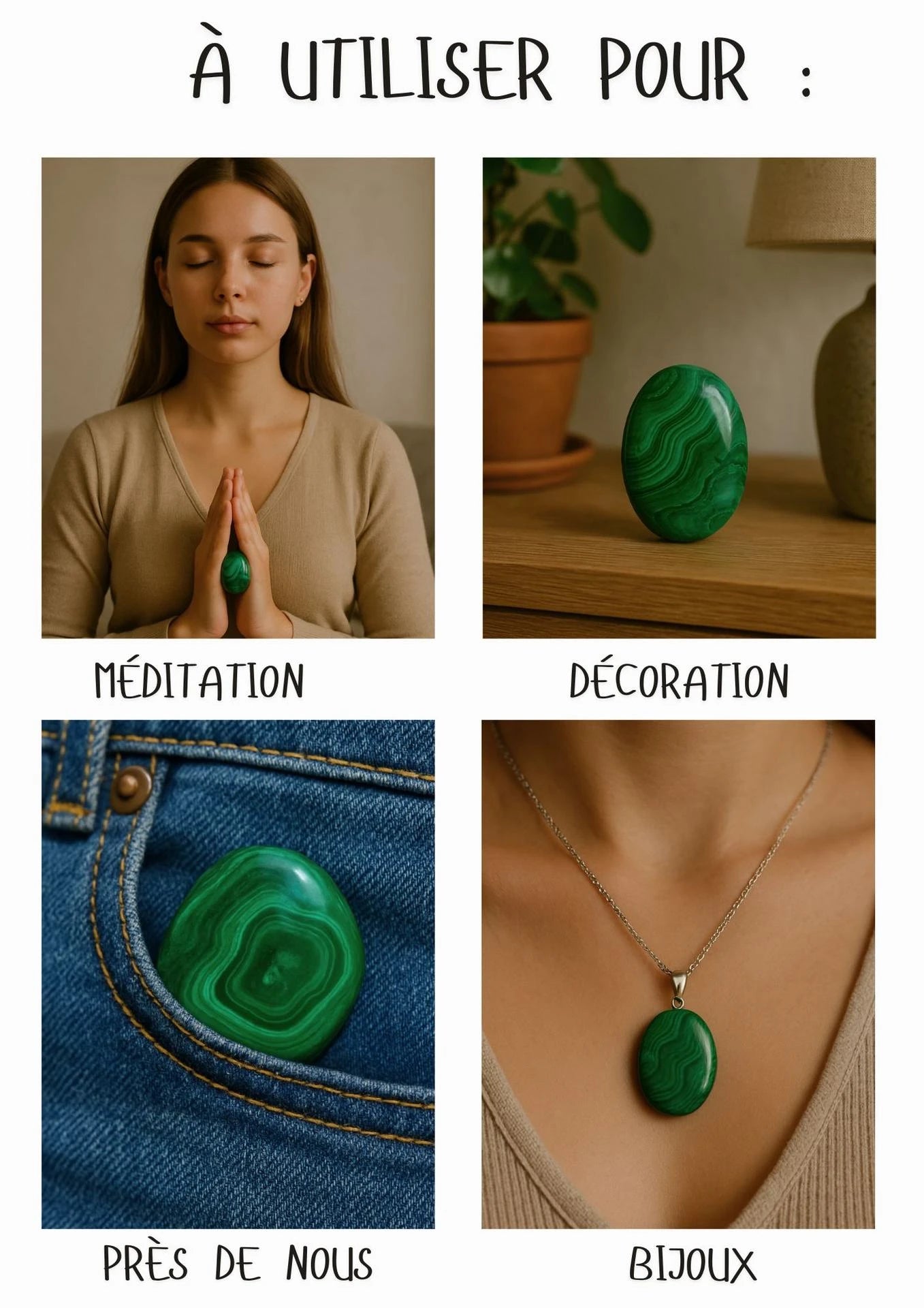Malachite Pierre Roulée