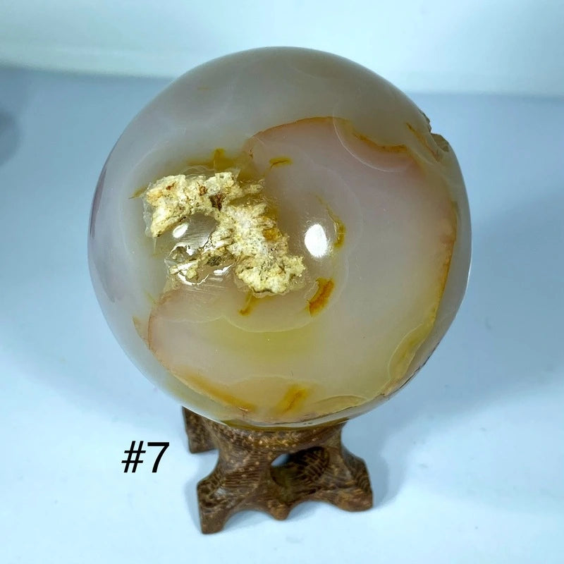 Sphère Agate Cerisier