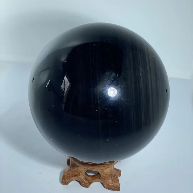 Sphère Obsidienne Argentée (870gr/ 925gr)