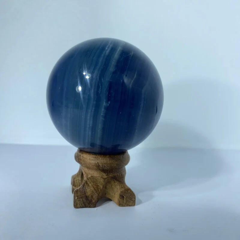 Sphère Onyx Bleue (273-344gr) - Qualité Supérieure