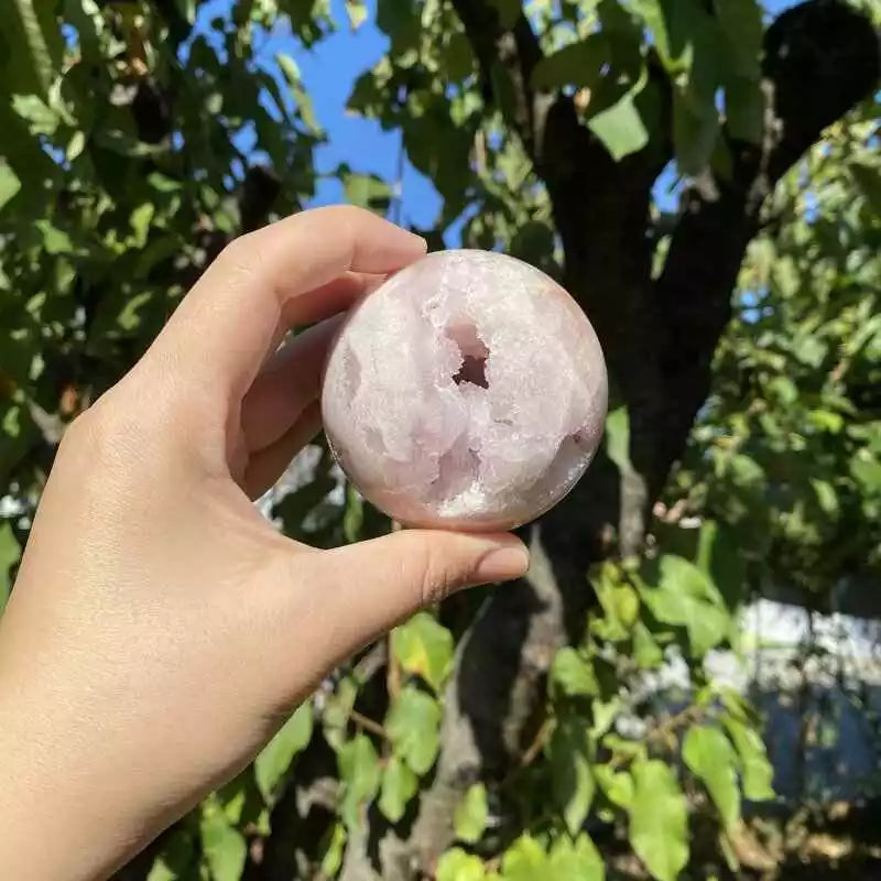 Sphère Agate Cerisier 509gr (Pièce Rare)