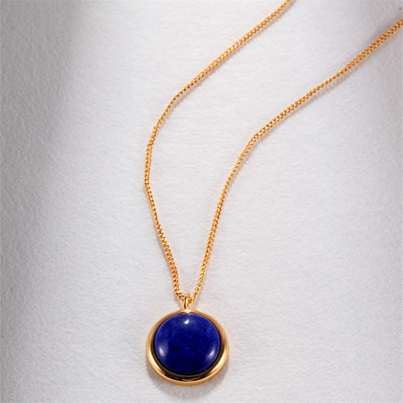 Collier Lapis Lazuli Argent S925 Plaqué Or