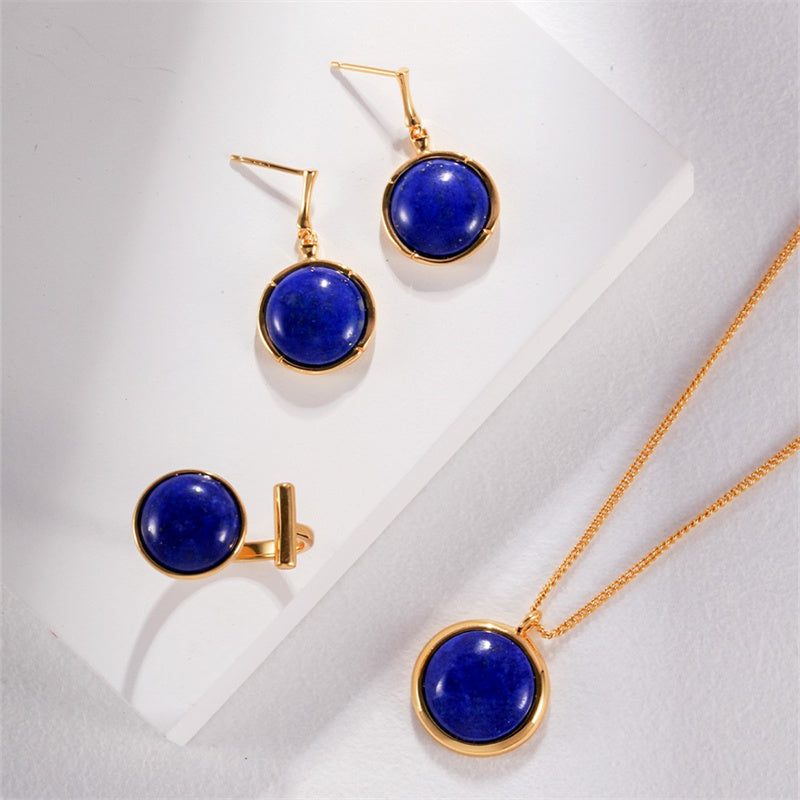 Collier Lapis Lazuli Argent S925 Plaqué Or