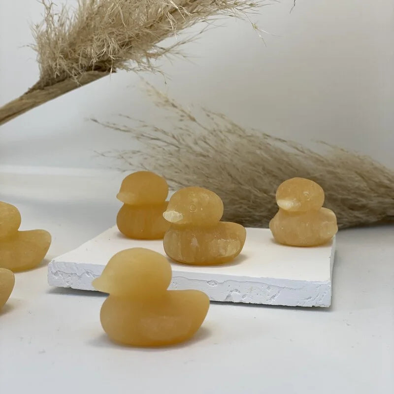 Canard en Calcite Jaune