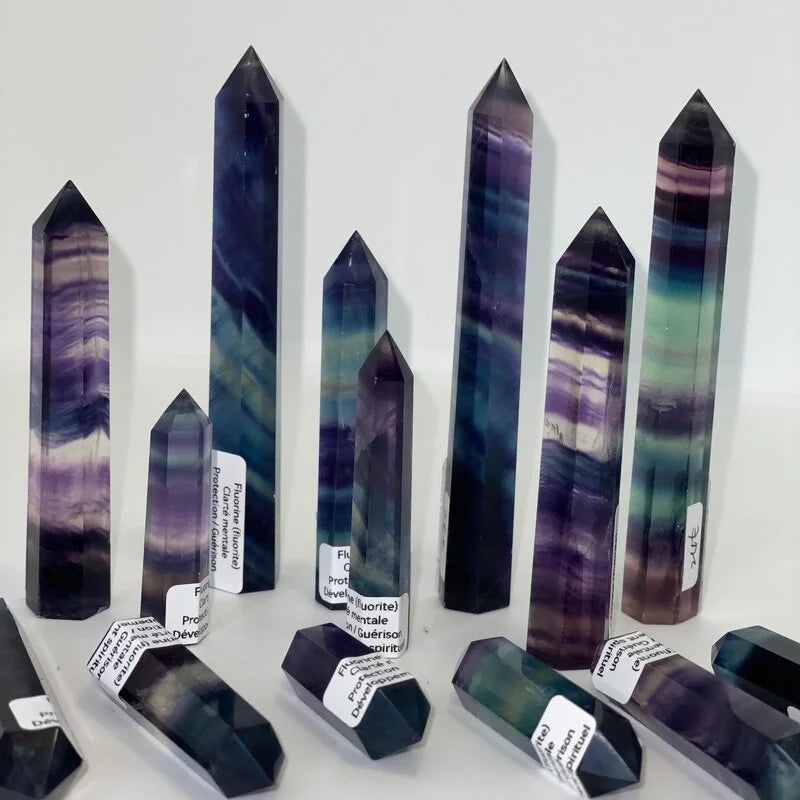 Pointe Fluorite Arc-en-ciel 4-12cm