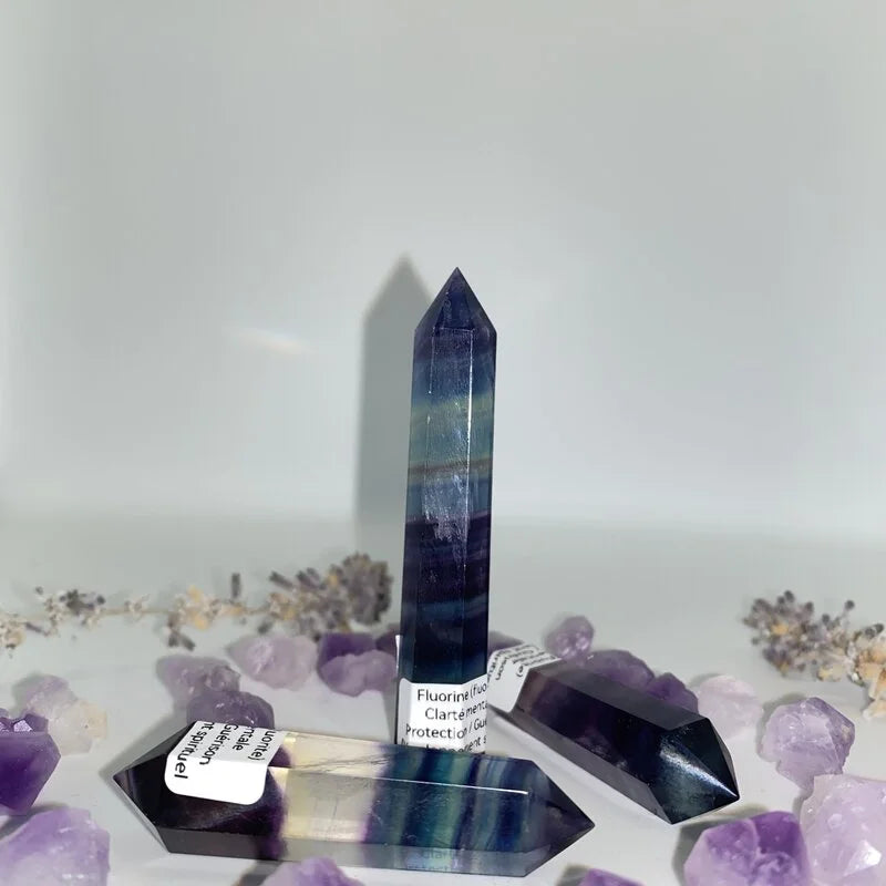 Pointe Fluorite Arc-en-ciel 4-12cm