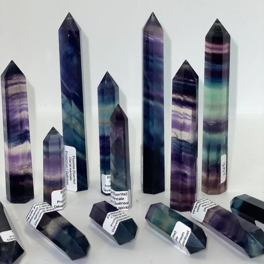 Pointe Fluorite Arc-en-ciel 4-12cm