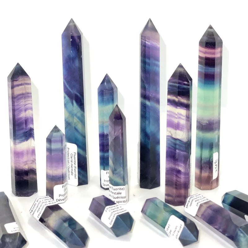 Pointe Fluorite Arc-en-ciel 4-12cm