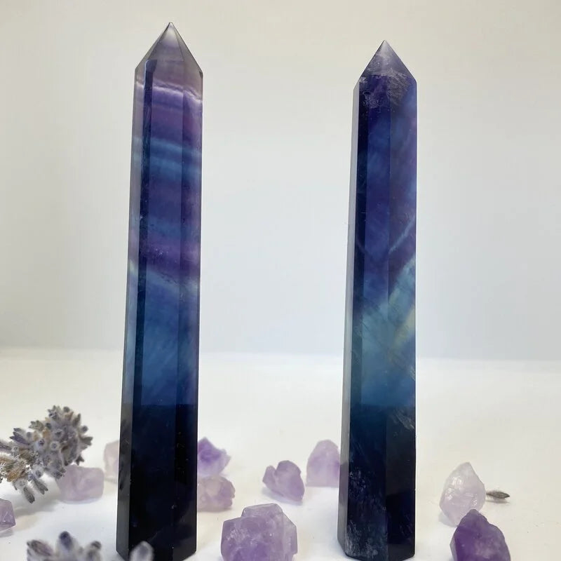 Pointe Fluorite Arc-en-ciel 4-12cm