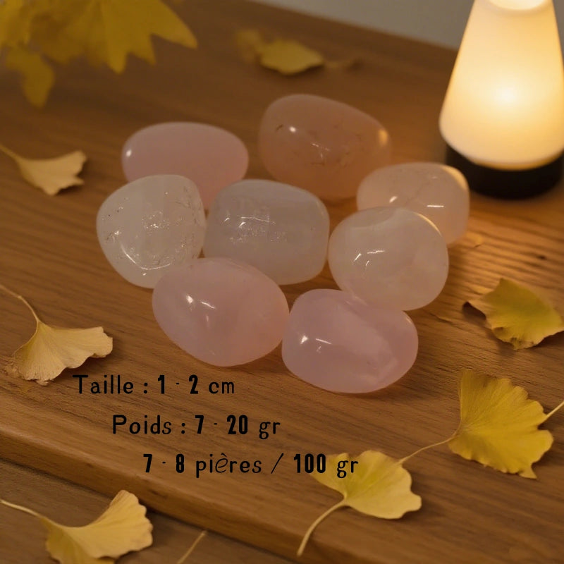 Quartz Rose Pierre Roulée